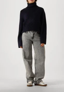 blauwe co'couture coltrui row rib rollneck