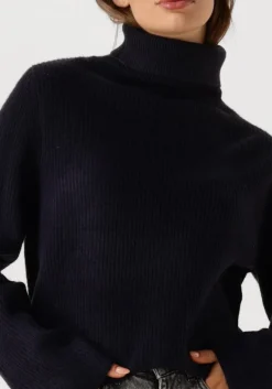 blauwe co'couture coltrui row rib rollneck