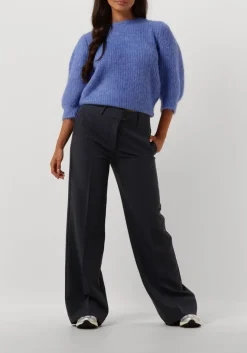 blauwe co'couture trui coralie bow rib knit