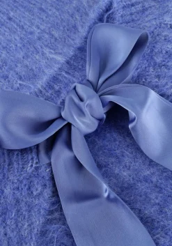 blauwe co'couture trui coralie bow rib knit