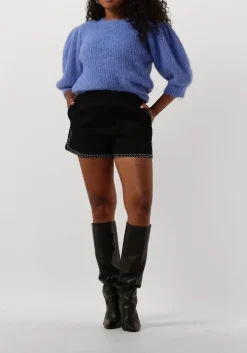 blauwe co'couture trui coralie bow rib knit