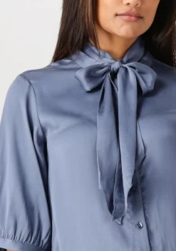 blauwe dante6 blouses vaila silk scarf bow blouse
