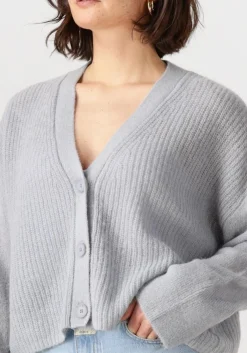 blauwe dante6 vest utah cropped cardigan