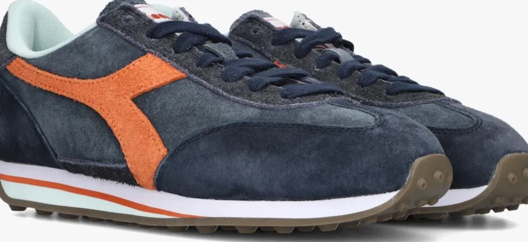 blauwe diadora heritage lage sneakers rally s