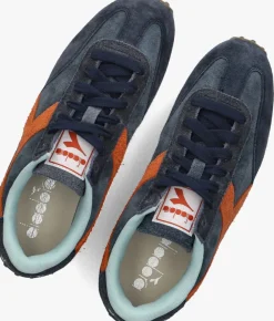 blauwe diadora heritage lage sneakers rally s