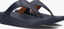 blauwe fitflop slippers lulu leather toe-post