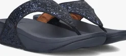 blauwe fitflop teenslippers lulu glitter toe-post