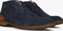 blauwe floris van bommel veterschoenen sfm-50159 crepi