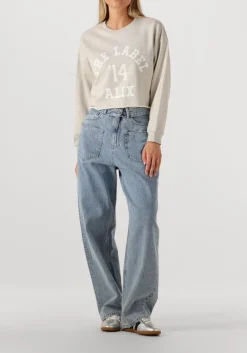 blauwe haute l'amitié wide jeans flip waist pocket tall jeans