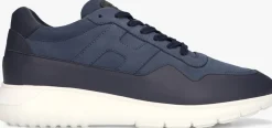 blauwe hogan lage sneakers interactive3 allacciato pelle
