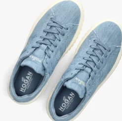 blauwe hogan lage sneakers h-stripes