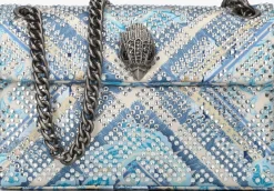 blauwe kurt geiger london schoudertas mini kensington