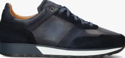 blauwe magnanni lage sneakers combi runner