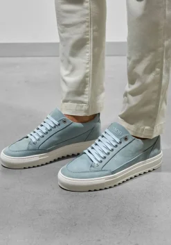 blauwe mason garments lage sneakers tia originale nuovo