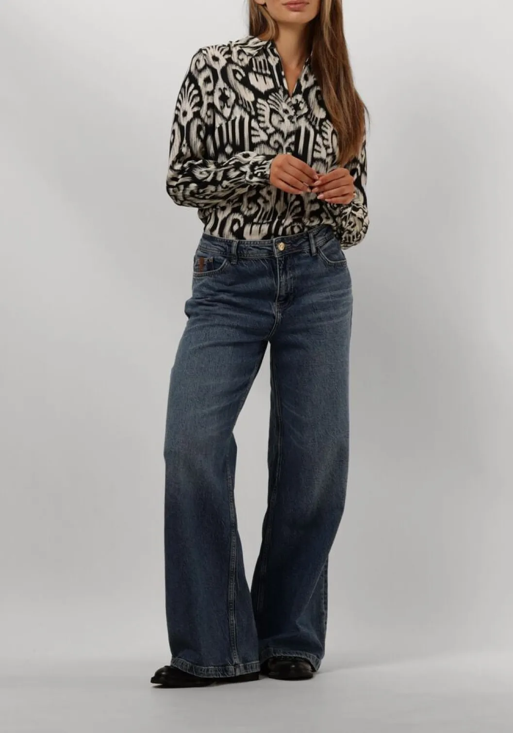 blauwe mos mosh straight leg jeans dara lititi jeans