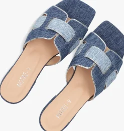 blauwe notre-v slippers 6416