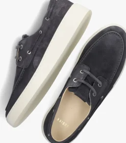 blauwe nubikk veterschoenen jiro yacht