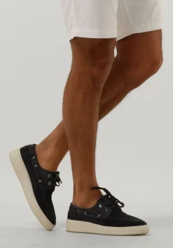 blauwe nubikk veterschoenen jiro yacht