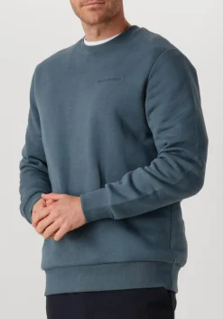 blauwe peak performance sweater original small logo crew men