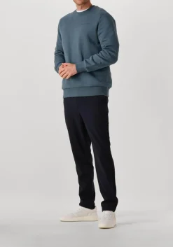 blauwe peak performance sweater original small logo crew men
