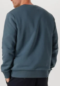 blauwe peak performance sweater original small logo crew men