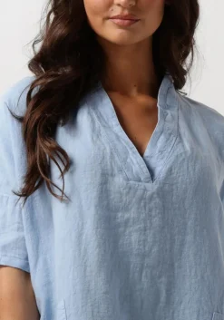 blauwe penn & ink midi jurk s24z665ltd