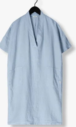 blauwe penn & ink midi jurk s24z665ltd