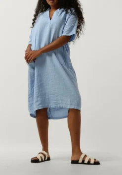 blauwe penn & ink midi jurk s24z665ltd