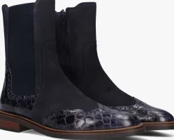 blauwe pertini chelsea boots 33063