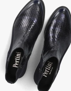 blauwe pertini enkellaarsjes 32848