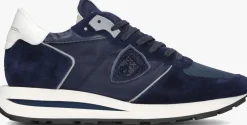 blauwe philippe model lage sneakers tropez haute low man