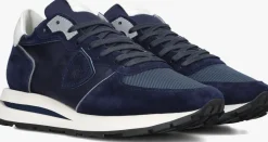 blauwe philippe model lage sneakers tropez haute low man