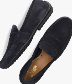 blauwe polo ralph lauren mocassins reynold