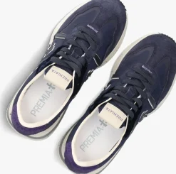 blauwe premiata lage sneakers cassie