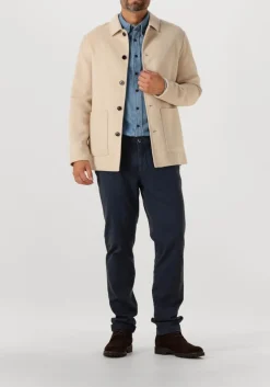 blauwe profuomo casual overhemd shirt bttn down rlx denim