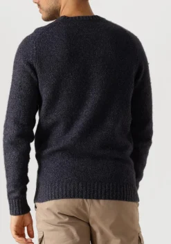 blauwe profuomo trui pullover crew neck
