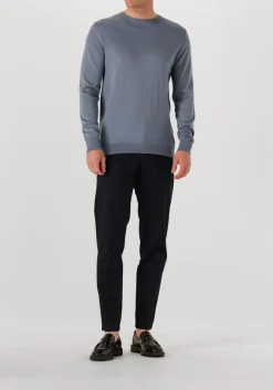 blauwe profuomo trui pullover crewneck merino