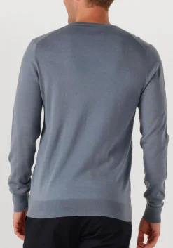 blauwe profuomo trui pullover crewneck merino
