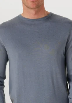 blauwe profuomo trui pullover crewneck merino
