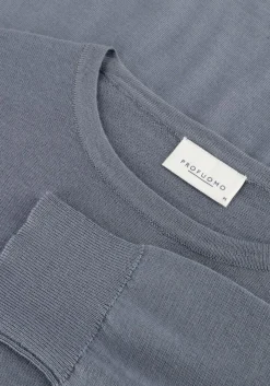 blauwe profuomo trui pullover crewneck merino