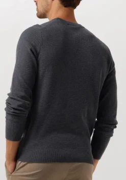 blauwe profuomo trui pullover crew neck