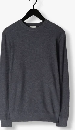 blauwe profuomo trui pullover crew neck