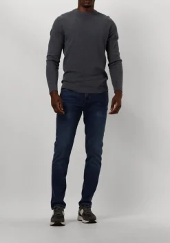 blauwe profuomo trui pullover crew neck