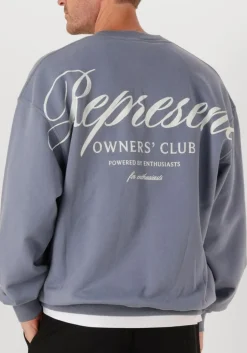 blauwe represent sweater owners club script sweater