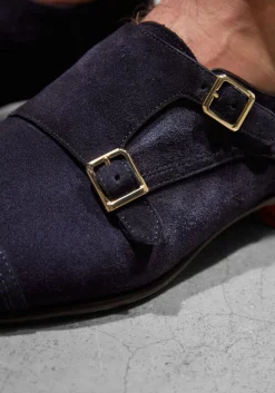 blauwe santoni instappers axel