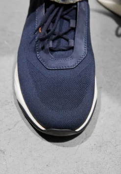 blauwe santoni lage sneakers flin