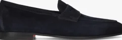 blauwe santoni loafers 18837 carlo