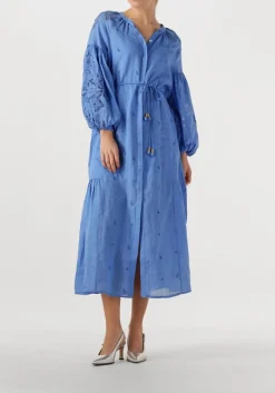 blauwe scarlett poppies midi jurk liwa long dress