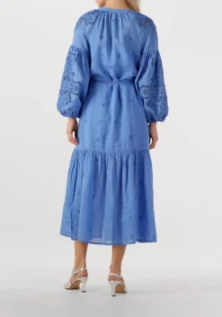 blauwe scarlett poppies midi jurk liwa long dress