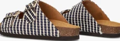 blauwe scholl slippers noelle raffia